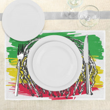 Hair Style Lion Portrait Place Mats