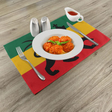 Judah Lion Reggae Flag Place Mats