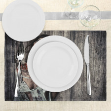 Angry Dead Woman Place Mats