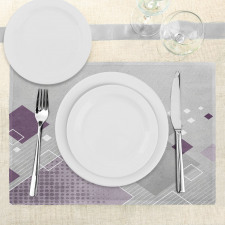 Colorful Squares Dots Place Mats