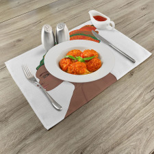 Young Afro Beauty Place Mats