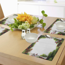 Xmas Frame Pine Cones Place Mats