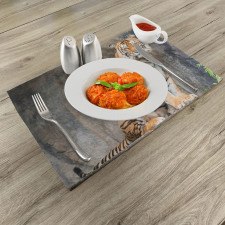 Bengal Tiger Cat Predator Place Mats