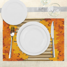 Fallen Leaves Rustic Style Place Mats