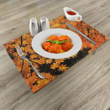 Vivid Autumn Maple Leaves Place Mats