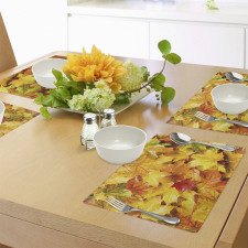 Wet Maple Leaves Nature Place Mats