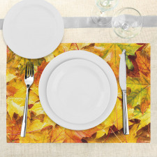 Wet Maple Leaves Nature Place Mats