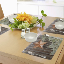 Star on Wood Place Mats