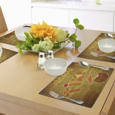 Wood Plank Aloha Place Mats