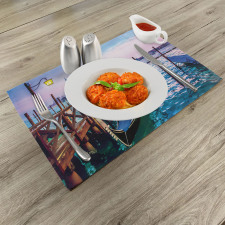 Dreamy View in Evening Place Mats