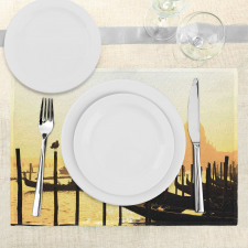 Romantic City at Sunrise Place Mats