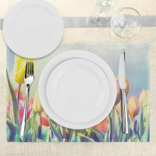 Tulips Flower Bed Park Place Mats