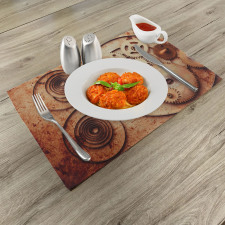 Mechanical Clocks Gears Place Mats