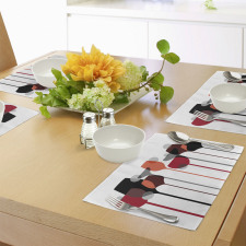 Abstract Glasses Place Mats