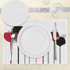 Abstract Glasses Place Mats