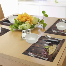 Cabernet Bottle Cheese Place Mats