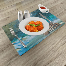 Feline Animal in Pond Place Mats