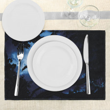 Quite Woodland Full Moon Place Mats