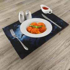 Quite Woodland Full Moon Place Mats