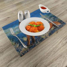 Serene Cold Autumn Field Place Mats