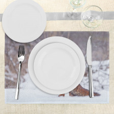 Snowy Country Furry Animal Place Mats