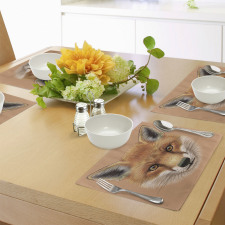 Fluffy Face Forest Place Mats