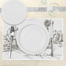 Rustic Farmhouse Barn Place Mats