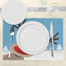 Reindeer Rudolph Hat Place Mats