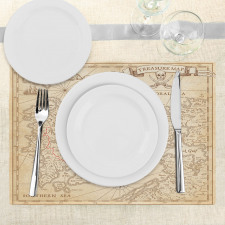 Grunge Treasure Map Place Mats