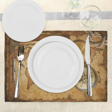 Aged Antique Treasure Map Place Mats