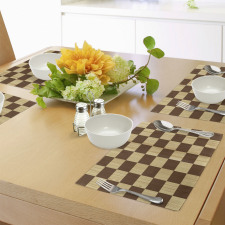 Checkerboard Wooden Place Mats