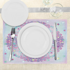 Psychedelic Rose Mandala Place Mats