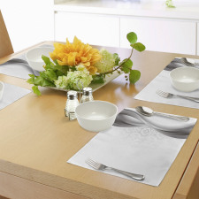 Wavy Stripes and Flowers Place Mats