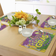 Grunge Beads Letters Place Mats