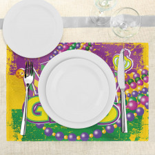 Grunge Beads Letters Place Mats