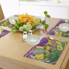 Vivid Beads Feathers Place Mats