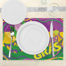 Vivid Beads Feathers Place Mats