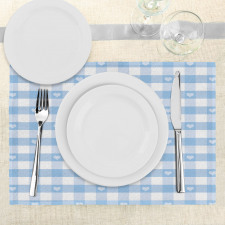 Gingham with Hearts Place Mats