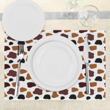 Abstract Cow Hide Place Mats