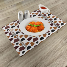 Abstract Cow Hide Place Mats