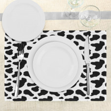 Cow Hide Black Spots Place Mats