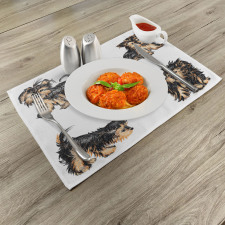 Terrier Cartoon Place Mats