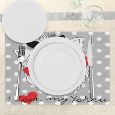 Nerd Glasses Love Heart Place Mats