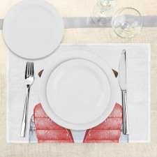 Red Vest Christmas Sweater Place Mats