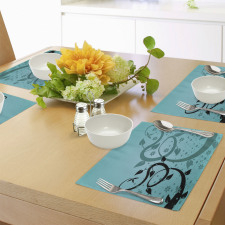 Floral Winding Tendrils Place Mats