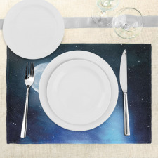 Starry Night Sky Full Moon Place Mats