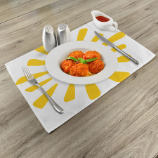 Doodle Sun Burst Summer Place Mats