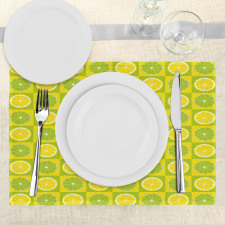 Lemon Lime Pop Art Place Mats