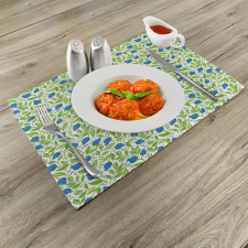 Flowering Blueberry Leaf Place Mats