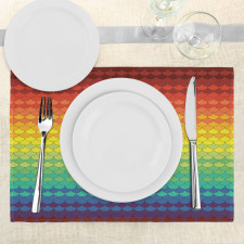 Colorful Rainbow Scale Place Mats